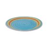 Imagen de Plato ceramica redondo borde a rayas coloridas-26,5cm.-4 col