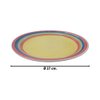Imagen de Plato ceramica redondo borde a rayas coloridas-26,5cm.-4 col