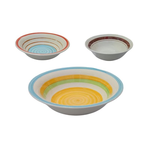 Imagen de Plato ceramica redondo hondo bordes color -18cm.-colores sur