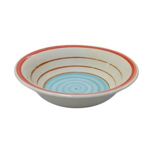 Imagen de Plato ceramica redondo hondo bordes color -18cm.-colores sur
