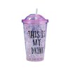 Imagen de Vaso con tapa y sorbito Efecto hielo  450 ml