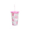 Imagen de Vaso con tapa y sorbito 450 ml.