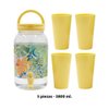 Imagen de Frasco para jugos con canilla y tapa-estampado con vasos-3,8