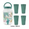 Imagen de Botella Frasco para jugos con canilla y tapa + 4 Vasos