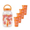 Imagen de Frasco para jugos con canilla y tapa-estampado con vasos-3,8