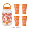 Imagen de Frasco para jugos con canilla y tapa-estampado con vasos-3,8