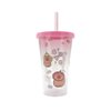 Imagen de Vaso con tapa y sorbito   450 ml. 4 diseños