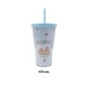 Imagen de Vaso con tapa y sorbito   450 ml. 4 diseños