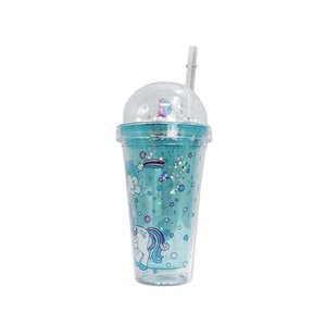 Imagen de Vaso con tapa con pelotitas-unicornio y sorbito-450 ml. 4 di
