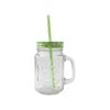 Imagen de Jarro de vidrio con asa-tapa cuadrille y sorbito- 450ml