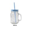 Imagen de Jarro de vidrio con asa-tapa cuadrille y sorbito- 450ml