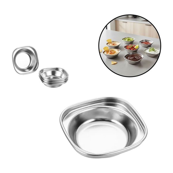Imagen de Bowl cuadrado metalizado para salsas o dips