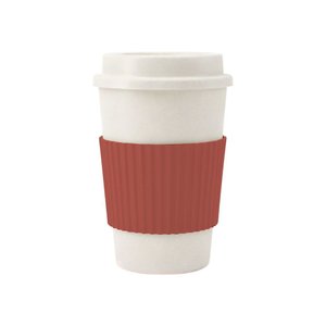 Imagen de Vaso Take Away con tapa y banda de protección calor y antideslizante