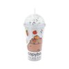 Imagen de Vaso Infantil con sorbito y tapa - Diseños Capibara 500ml