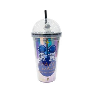 Imagen de Vaso Infantil Con sorbito y tapa - Diseños surtidos 500ml