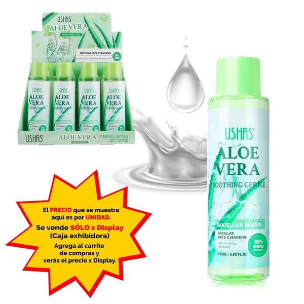 Imagen de Agua micelar Ushas- Aloe vera- UC118-3