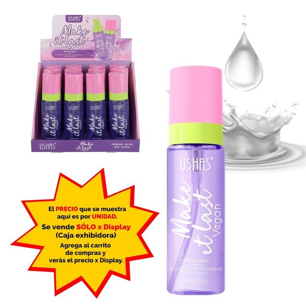 Imagen de Fijador Ushas de maquillaje en spray- UC116
