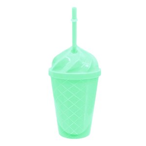 Imagen de Vaso plástico con tapa y sorbitos helado