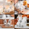Imagen de Set Condimentero 4 piezas en ceramica - Aceite-vinagre-sal-pimienta