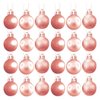Imagen de Navidad bolas 6cm-caja por 24pc-rosa-dorado-caja pvc