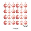 Imagen de Navidad bolas 6cm-caja por 24pc-rosa-dorado-caja pvc