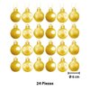Imagen de Navidad bolas 6cm-caja por 24pc-dorado-caja pvc