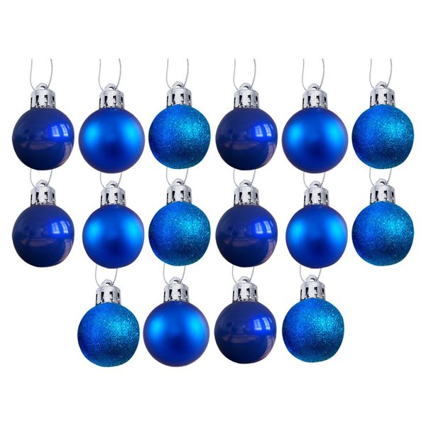 Imagen de Navidad bolas 6cm-caja por 16pc-azules-caja pvc