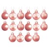 Imagen de Navidad bolas 6cm-caja por 16pc-rosa-dorado-caja pvc