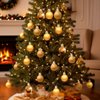 Imagen de Navidad bolas 6cm-caja por 16pc-dorado-caja pvc