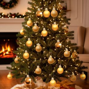 Imagen de Navidad bolas 5cm-caja por 20pc-dorado-caja
