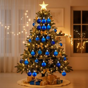 Imagen de Navidad bolas 5cm-caja por 20pc-azul-caja