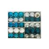 Imagen de Navidad bolas surtidas-lisas y caladas-6cm-caja por 30pc-azu