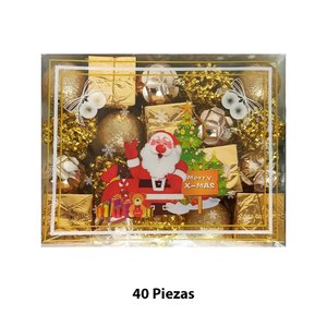 Imagen de Navidad chirimbolos 6cm surtidos-caja por 40pc-rosa