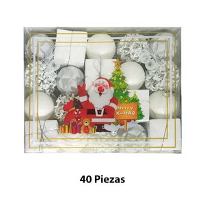 Imagen de Navidad chirimbolos 6cm surtidos-caja por 40pc-blanco