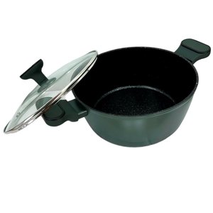 Imagen de Olla con tapa de vidrio-aluminio-25cm.