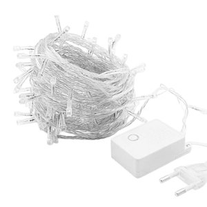 Imagen de Cortina de Luces 100 luces cálidas - Cable 3 mts transparente