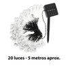 Imagen de Guirnalda Solar 20 luces cálidas Forma gota / lagrimas 5 Metros