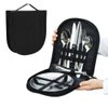Imagen de Set para picnic-acero inox- 2 personas con platos en estuche