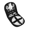 Imagen de Set para picnic-acero inox- 2 personas con platos en estuche