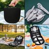 Imagen de Set para picnic-acero inox- 2 personas con platos en estuche