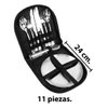 Imagen de Set para picnic-acero inox- 2 personas con platos en estuche