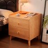Imagen de Mesa de luz en madera - Con 2 cajones y patas.
