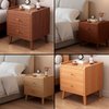 Imagen de Mesa de luz en madera - Con 2 cajones y patas.