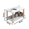 Imagen de Mesa ratona  Mesa auxiliar Con Estante y patas en madera