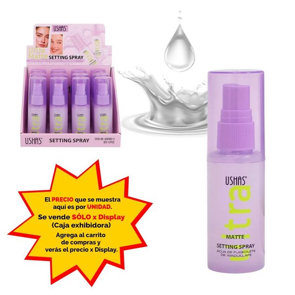Imagen de Spray Ushas fijador de maquilla-ultra mate- USP002-2