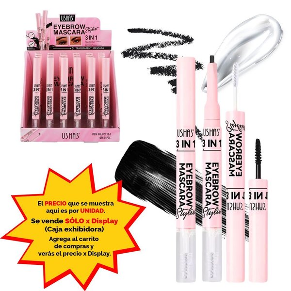 Imagen de Mascara Ushas 3 en 1-mascara y lapiz para cejas-UC130-1