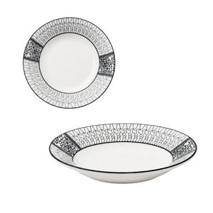Imagen de Plato ceramica borde estampado redondo