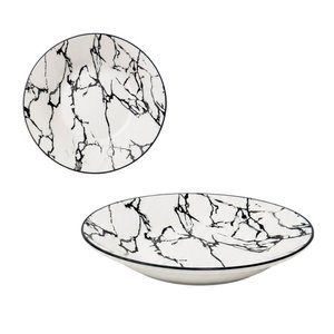 Imagen de Plato ceramica tipo marmolado redondo