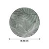 Imagen de Plato ceramica estampado hojas redondo