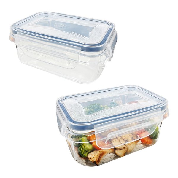 Imagen de Recipiente vianda rectangular 200 ml Con tapa cierre hermetico